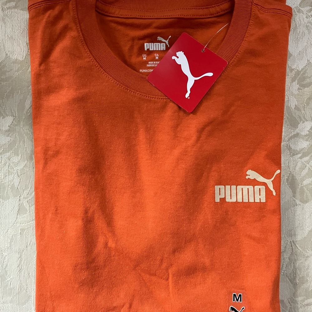 NWT Men’s Puma Orange Tee shirt med